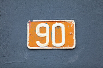 Number 90 - Metal plate