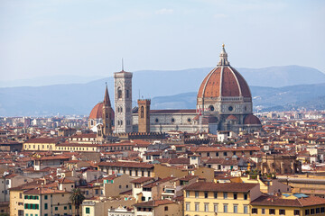 Fototapeta premium Aerial view of the Florence Cathedral