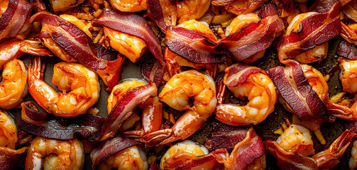 Spicy-Sweet Bacon Wrapped Shrimp