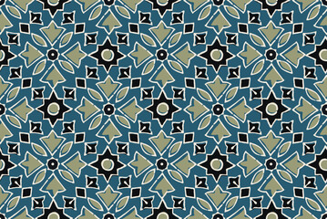 GEOMETRIC SEAMLESS PATTERNS IN EARTHY TONES AJRAKH PATTERN, HAND BLOCK PRINT, BATIK PRINT, INDIAN TEXTILE BACKGROUND