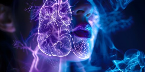 Understanding Asthma: A Chronic Lung Condition Resulting in Inflammation and Airway Narrowing. Concept Asthma Symptoms, Asthma Triggers, Asthma Treatment, Asthma Management, Asthma Prevention