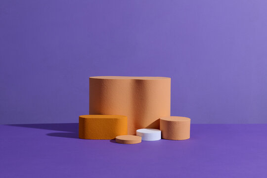 Abstract minimal scene with geometrical forms.