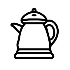 Fototapeta premium Transparent vector image of an electric kettle