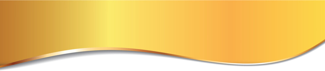 Fototapeta premium vector illustration of long gold colored ribbon banner with gold frame