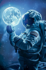 Astronaut Holding Moon