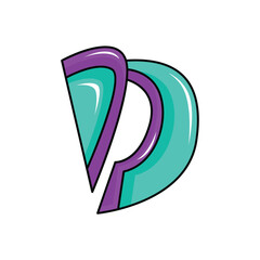 letter D logo. logo modern sign template. solid color style.