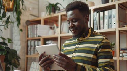 Man with Tablet in Office