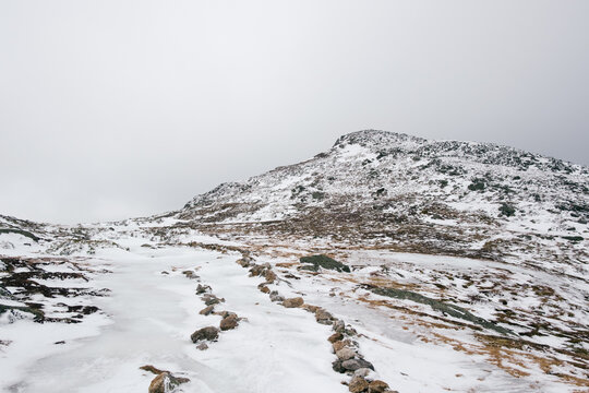 Mount Monroe, NH on a cold winter day