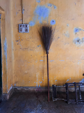 Courtyard corner with broom