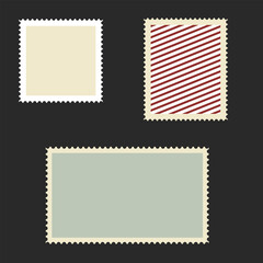 vector stamps with various colors and sizes