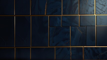Dark blue and gold mosaic texture