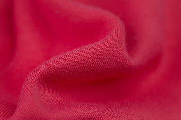 Closeup of a pink soft fabric texture