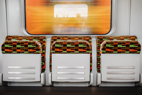 Sunset on a train