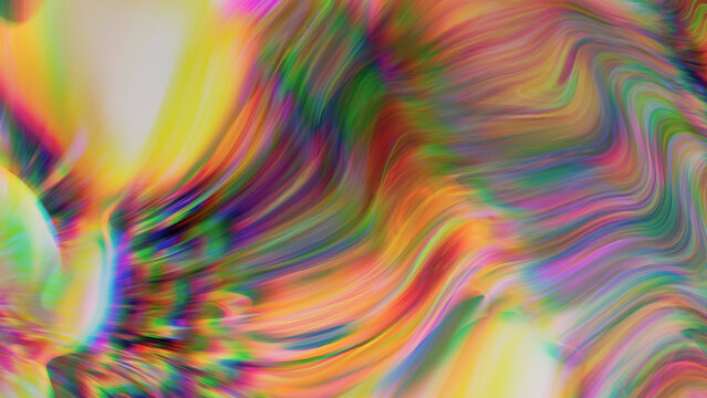 3D render of light refracting abstract glass surface