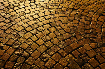 an artistic tile background with many different sizes and shapes of bricks