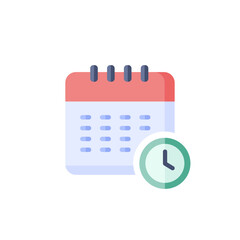 vector calendar icon in flat design
