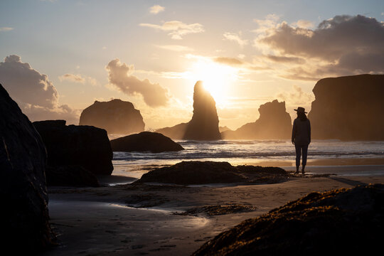 Oregon Coast At Sunset