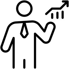 businessman line icon