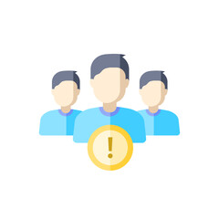 vector male avatar icon in flat design