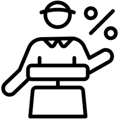 cashier line icon