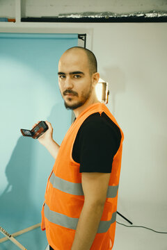 Cameraman with Handheld Camcorder on Film Set