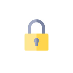 vector lock icon in flat design