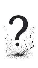 High quality Creative illustration of a question mark symbol