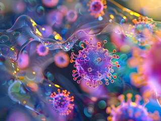 Cluster of bubble virus spheres