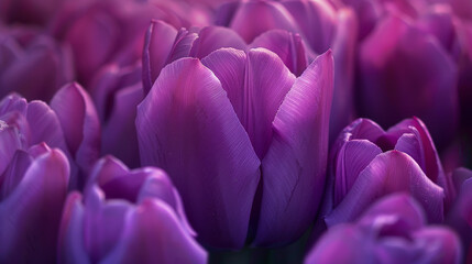 A close up of a purple flower with a purple center and purple petals - Powered by Adobe