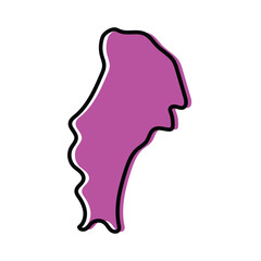 Demerara-Mahaica state map of Guyana country.