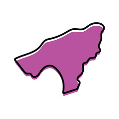 Oecusse state of East Timor country map Design.