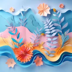 abstract background with flowers