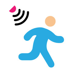 Motion Sensor Flat Icon Design