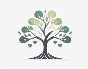 Obraz premium tree icon, vector image on white background, logo