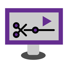 Motion Graphics Flat Icon Design