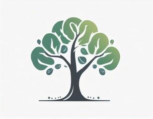 Obraz premium tree icon, vector image on white background, logo