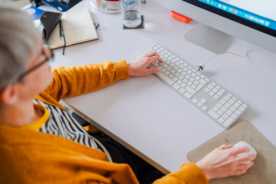 Smiling Professional During Workday