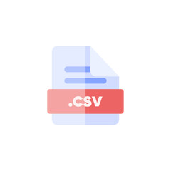 vector csv document icon in flat design