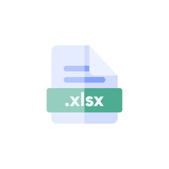 vector excel document icon in flat design