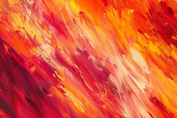 : A fiery abstract background with bold strokes of reds, oranges, and yellows, capturing the intensity and energy of flames, creating a sense of warmth and dynamism, as if the canvas