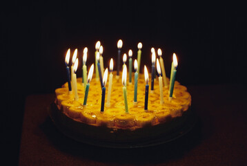 Birthday cake with candles