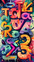 Creative Alphabet Art: Colorful and Imaginative Typography Designs for Educational and Decorative Use