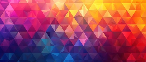 Abstract retro pattern of geometric shapes. Colorful gradient mosaic backdrop. Geometric hipster triangular background, vector.