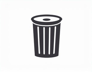 bin icon, vector image on white background, logo, trash
