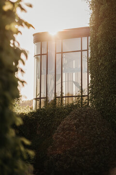 sunny round veranda