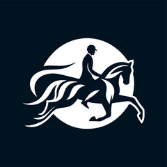 equestrian logo,riding horse vector, coaching logo