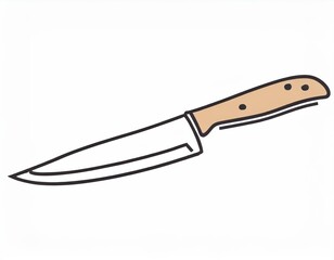 Obraz premium table citchen knife icon, vector image on white background, food logo