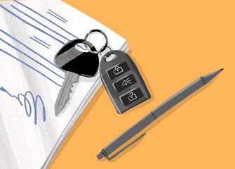 Rent car concept background