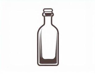 water bottle icon, vector image on white background, logo