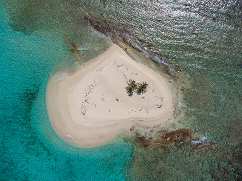 Ideal Deserted Caribbean Island with White Sand Beach